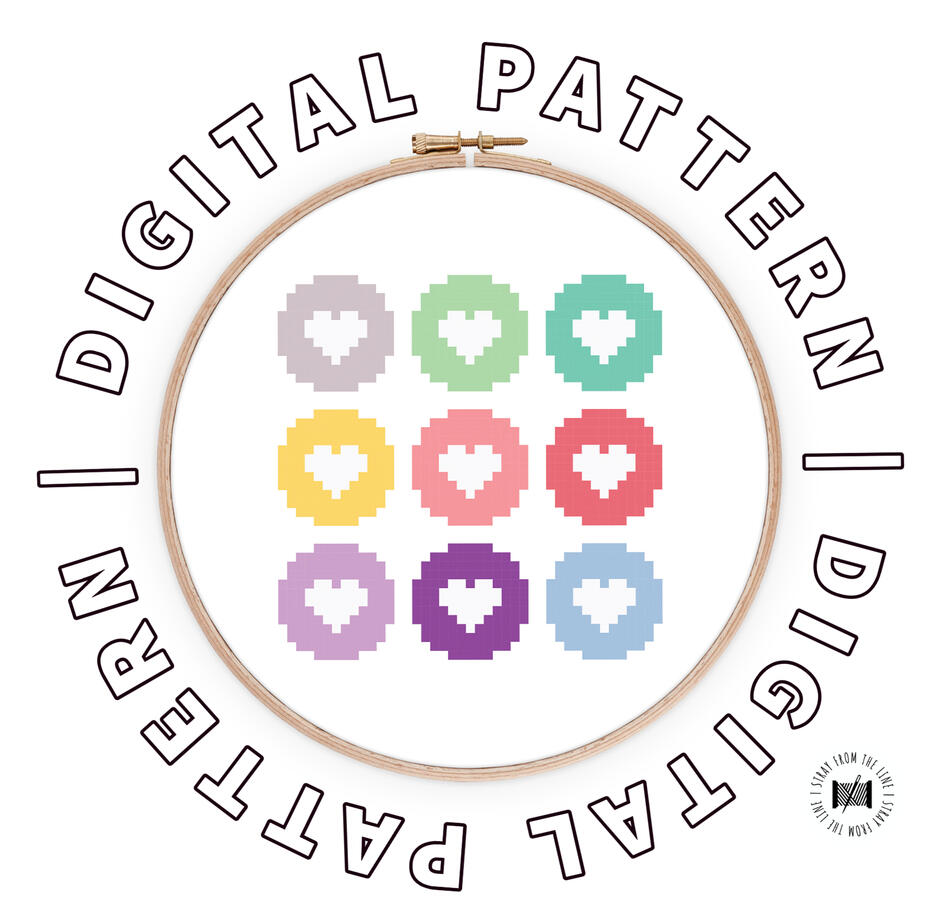 Macaroon Love X Stitch Pattern